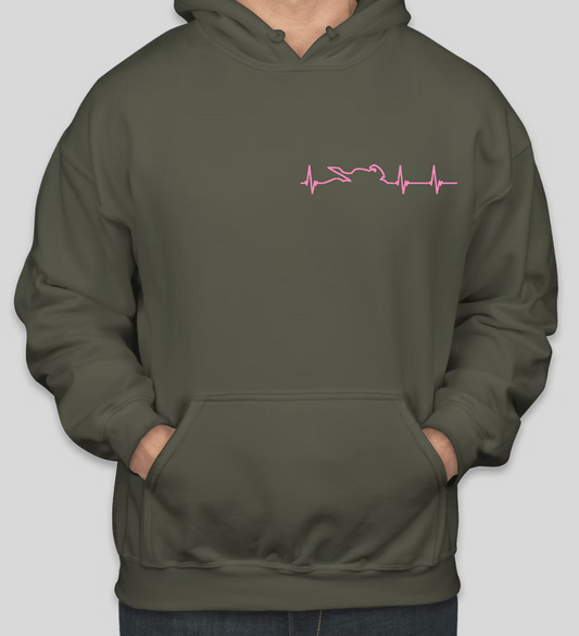 "COME GET ME" MIL GREEN HOODIE