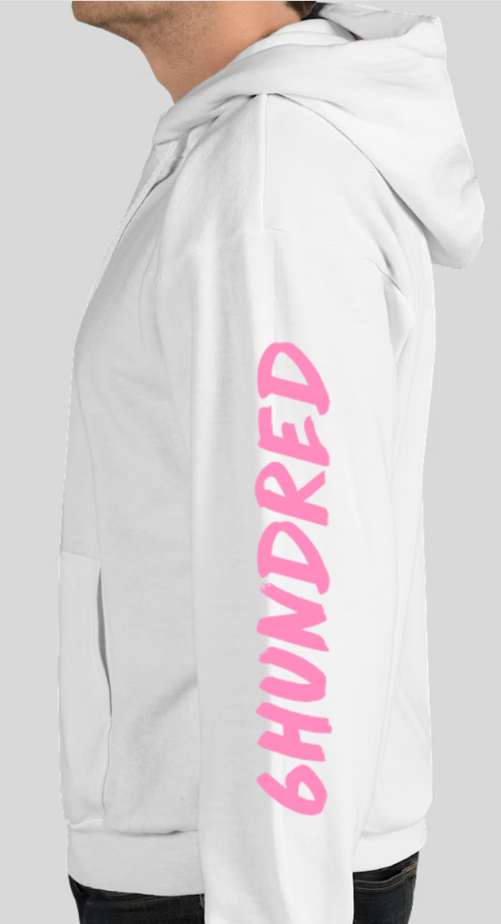 WHITE "COME GET ME" HOODIE